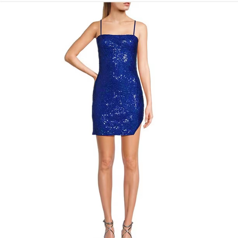 City Studio Kids Dress in Shimmering Blue